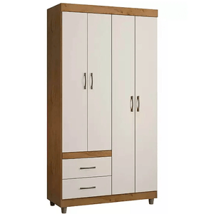 Ropero Moderno Doha 4 puertas 2 cajones TU MESITA color Blanco/Duna