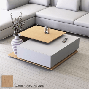 Mesa de Centro Moderna Viviana color Blanco/Duna TU MESITA