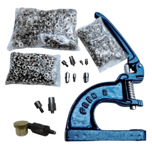 Maquina Remachadora Kit Completo para Broches de 15mm Y Ojales Metálicos Más Remaches de 9mm