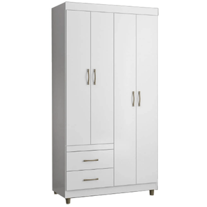 Ropero Moderno Doha 4 puertas 2 cajones TU MESITA color Blanco