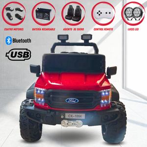 Carro a Batería 4 x 4 Ford Raptor Todo Terreno Rojo