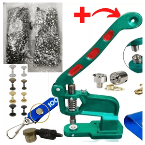 Remachadora Manual con Remaches Troquel Sacabocado Kit Completo