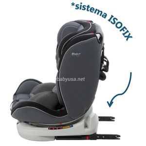 Silla de Auto Ebaby Louis 567 Sistema Isofix Negro
