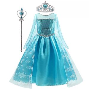Disfraz Vestido Niña Frozen Cumpleaños Halloween Navidad GENIEKA Elsa Reina de Nieves