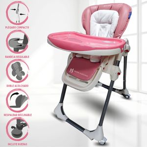 Silla de Comer Graduable Bambino Lunch Buddy Rosado
