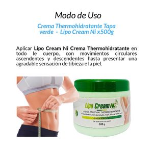 Crema Corporal Thermohidratante Tapa Verde Lipo Cream Ni 2 Unidades
