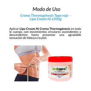 Crema Thermogénesis Tapa Roja Lipo Cream Ni