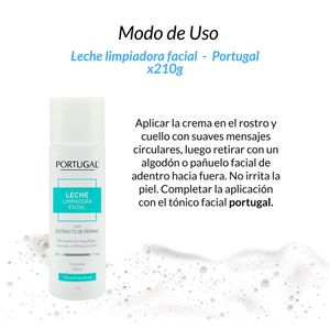 Leche Limpiadora Facial Portugal 210 Gramos 3 Unidades