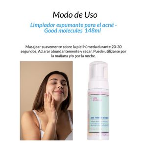 Limpiador Espumante para el Acne Good Molecules 148ml 3 Unidades