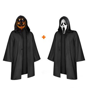 Pack Disfraz Scream Vs La Purga Led Anaranjado Talla L