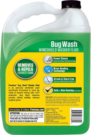 Limpia parabrisas Bug Wash Prestone concentrado verde 1 gln