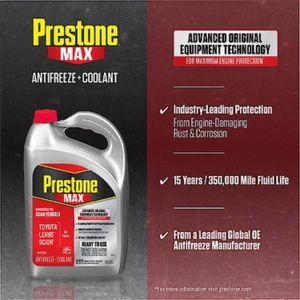 Refrigerante anticongelante Asian Cars Prestone Max 50% rojo 1 gln