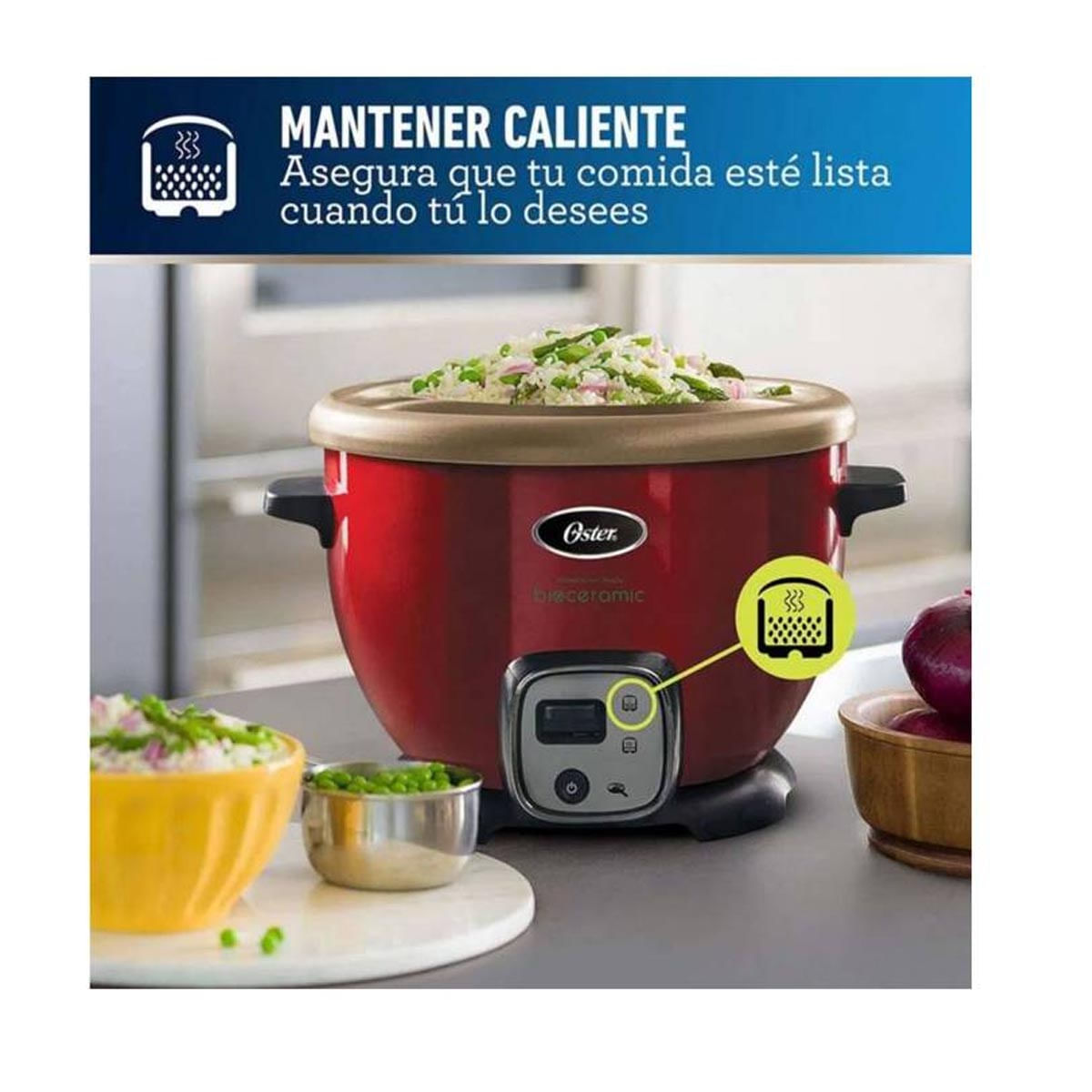 Arrocera multiusos Oster® con función sofrito y recubrimiento Bioceramic®  infundido con aceite de oliva CKSTRC7130S - osterpe