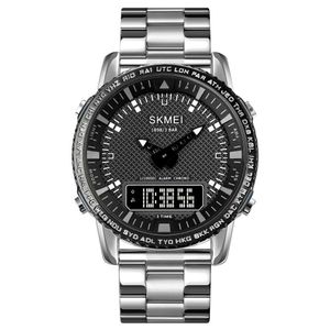 Reloj SKMEI Soldier 1898 Hibrido Multifunción Retroiluminado - Plata