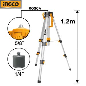 Trípode de Aluminio para Nivel Láser Ingco 1200MM HLLT01152