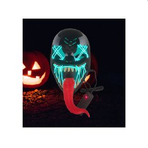 Disfraz Halloween Traje Negro y Máscara Venom LED Talla M