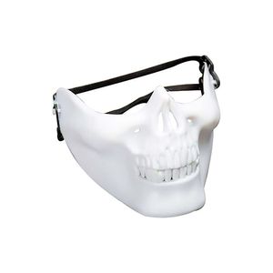 Mascara de Haloween Calavera Media Cara Blanco