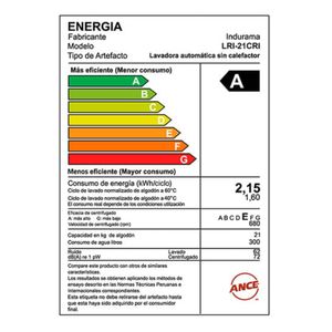 Lavadora Indurama de 21 Kg Carga Superior Lri 21cri Silver