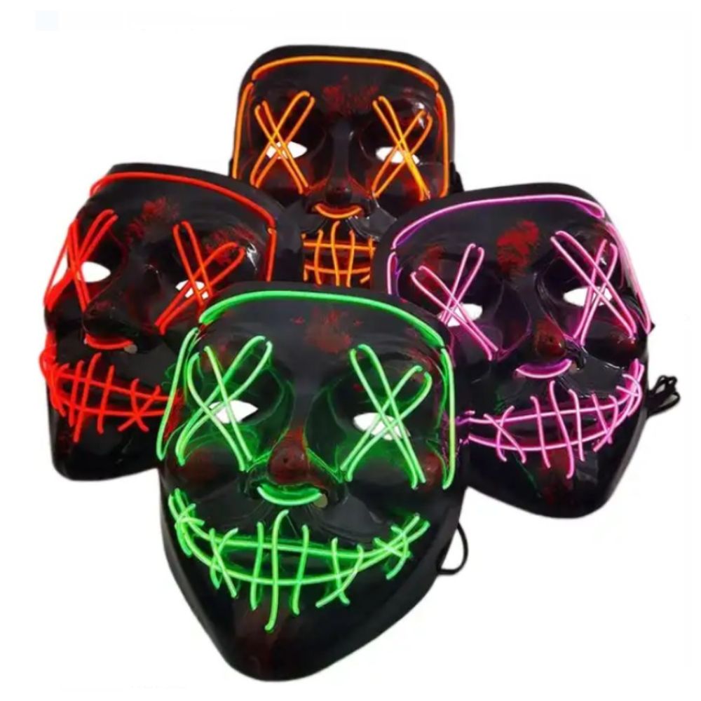 Pack Disfraz Scream Vs La Purga Led Verde Halloween Talla S Real