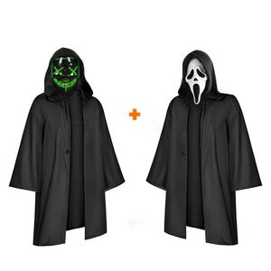 Pack Disfraz Scream Vs La Purga Led Verde Talla L