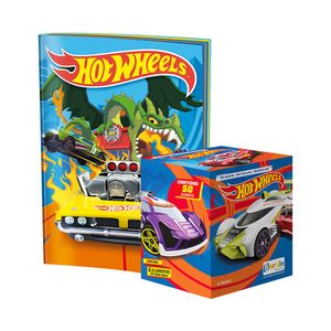 Album Hot Wheels Editorial Berlin Tapa Blanda y 1 Cajita de 50 Sobres