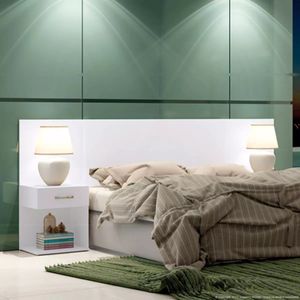 Cabecera de cama con veladores incluidos Indira color Blanco TU MESITA