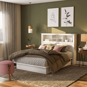 Cabecera de cama con repisa Nanny colos Blanco TU MESITA