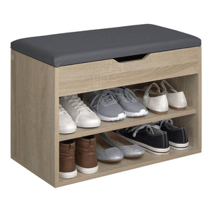 Zapatera Con Baúl Edime Color Sahara Muebles Bonno