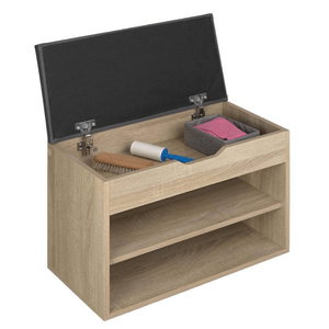 Zapatera Con Baúl Edime Color Sahara Muebles Bonno