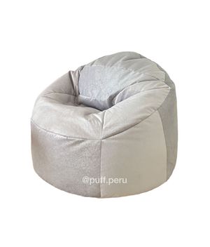 Puff Sillón PuffPeru en Terciopelo Gris