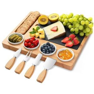 Tabla Premium para Quesos & Charcuteria de Madera Premium en Bambú BBD
