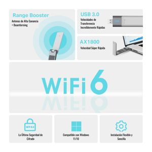 Adaptador USB TP-Link Archer TX20UH Wireless AX1800