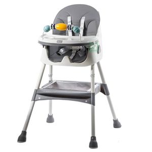 Silla de Comer Ebaby Lulu Plegable Doble Bandeja Gris