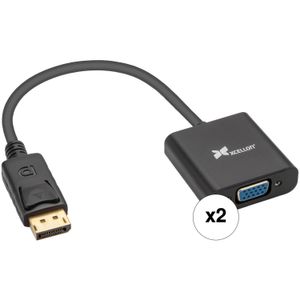 Adaptador Xcellon Displayport a Vga Paquete de 2