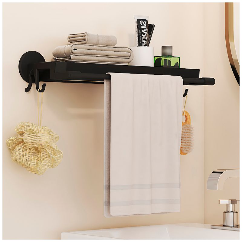 Toallero Mueble Organizador Baño Rack Estante Sanitario Color Negro