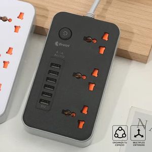 Extensión De Enchufe 6 USB 3 PowerSocket Universal HYC280046 Dreizt N
