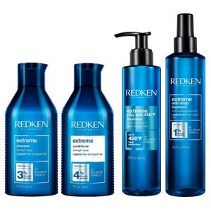 Shampoo 300ml +Acondicionador +Protector Térmico +Crema Redken Extreme