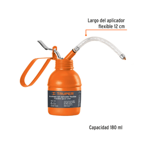 Aceitera de 180 ml con Aplicador Flexible, Truper 14870