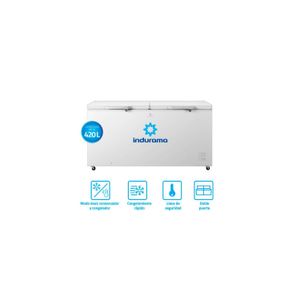 Congeladora Horizontal Defrost de 420 Litros de Dos Puertas Indurama CI-420BL Blanco
