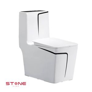 Inodoro One Piece Minimalista Hank Cuadrado Blanco Stone