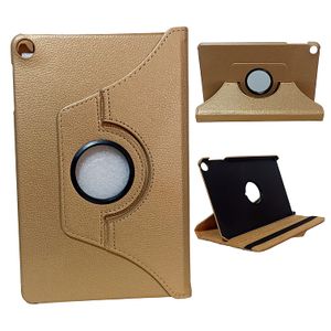 Funda Giratoria + Mica de Vidrio para Tablet Huawei Matepad SE 10.4" AGS5-L09/W09 Dorado
