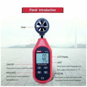 Anemómetro Termómetro UNI-T UT363 Medidor Velocidad Viento
