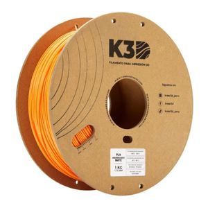 Filamento K3D PLA Anaranjado Mate 175mm 1Kg