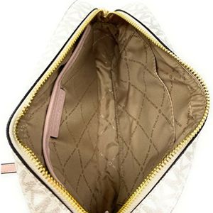 Cartera CrossBody Michael Kors Chain Jet Set - Beige con Rosa
