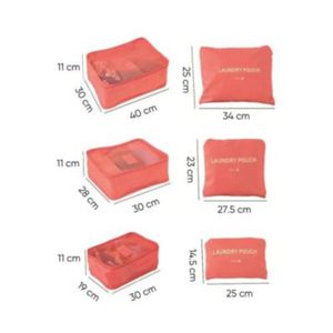 Set Organizadores de Maleta Bolsas Impermeable Viaje 6 Pz Aleatorio