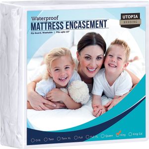 Utopia Bedding Funda Protector De Colchón Impermeable King