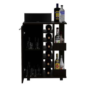Mini Bar Moderno Basil Negro R&R MUEBLES