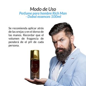 Perfume para Hombre Rich Man 100ml Dubai Essences 2 Unidades