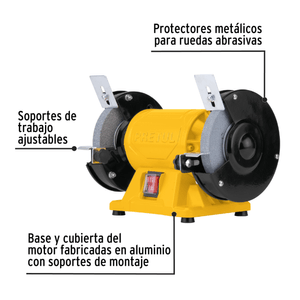 Esmeril de Banco 5" 1/6 HP  Pretul  26134