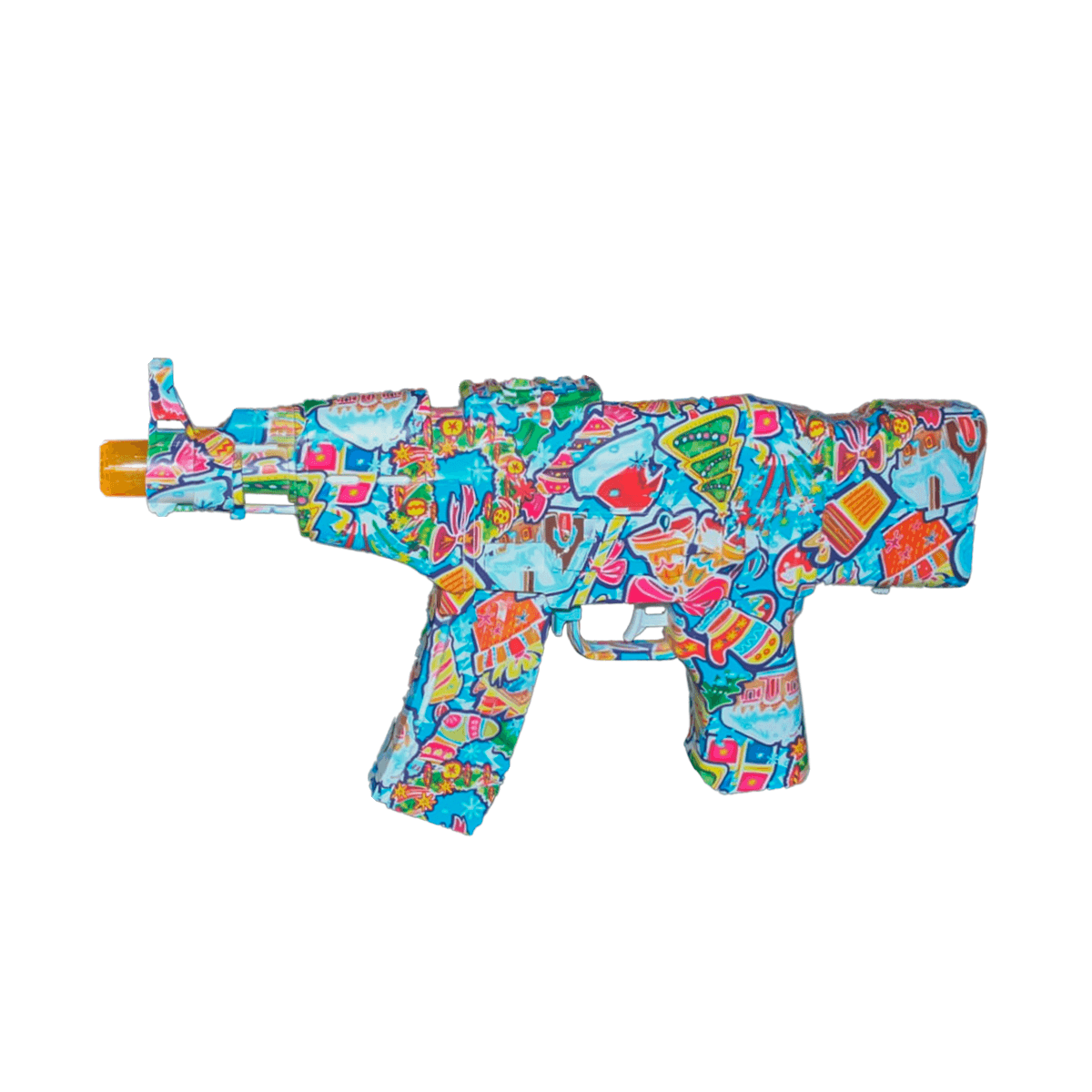 Pistola De Hidrogel Juguete Ak47 Metralleta Grafiti Lanza Balines color 2